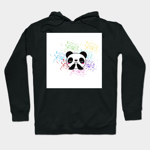 Giggling Panda Bear Hoodie by PedaDesign